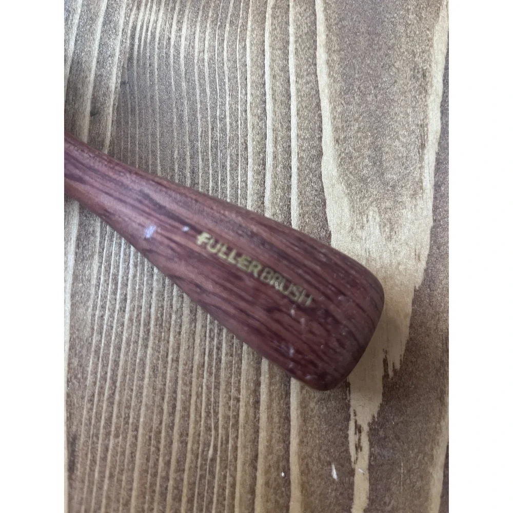Vintage FULLER Bristlecomb Hairbrush Wooden Nylon Bristles Half Round
